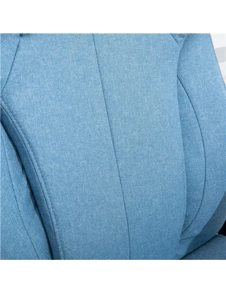 Vinsetto Office Chair, Linen Fabric Desk Chair, Height Adjustable Computer Chair with Padded Armrests, Swivel Wheels and Tilt Fu