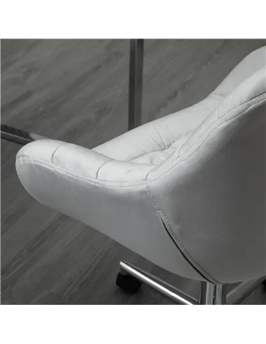 Vinsetto Home Office Chair Velvet Ergonomic Computer Chair Comfy Desk Chair with Adjustable Height, Arm and Back Support, Grey