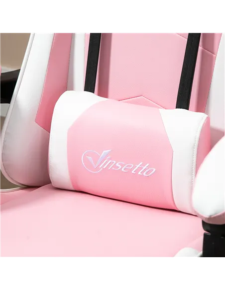 Vinsetto Ergonomic Gaming Chair, PU Leather Reclining Computer Chair with Footrest and Lumbar Support, Headrest and Adjustable H