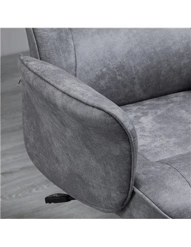 Vinsetto Swivel Computer Office Chair Mid Back Desk Chair for Home Study Bedroom, Light Grey