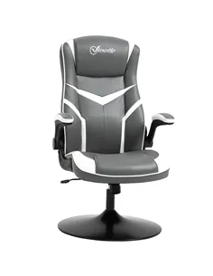 Vinsetto Gaming Chair Ergonomic Computer Chair with Adjustable Height Pedestal Base, Home Office Desk Chair PVC Leather Exclusiv