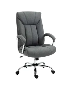 Vinsetto  Office Chair, Fabric Desk Chair, Padded Executive Chair with Adjustable Height, Swivel Wheels, Metal Star Base, Grey