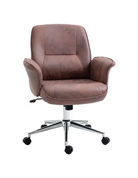 Vinsetto Office Chair, Desk Chair, Swivel Computer Chair with Armrest and Rolling Wheels for Home and Work, Red