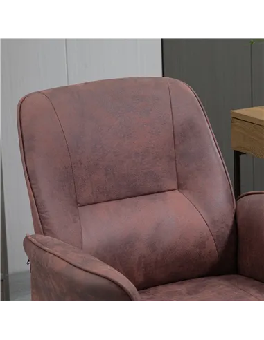 Vinsetto Office Chair, Desk Chair, Swivel Computer Chair with Armrest and Rolling Wheels for Home and Work, Red