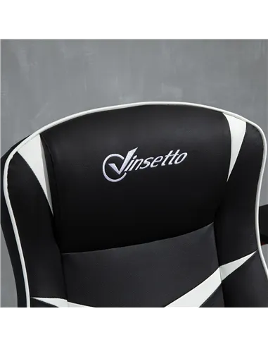 Vinsetto Gaming Chair Ergonomic Computer Chair with Adjustable Height Pedestal Base, Home Office Desk Chair PVC Leather Exclusiv