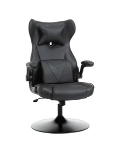 Vinsetto Video Game Chair with Lumbar Support, Racing Style Home Office Chair, Computer Chair with Swivel Base, Flip-up Armrest 