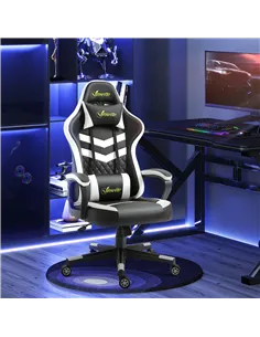 Vinsetto Gaming Chair, Computer Desk Chair with Lumbar Support, Faux Leather Racing Chair with Headrest and Swivel Wheels for Ho 2