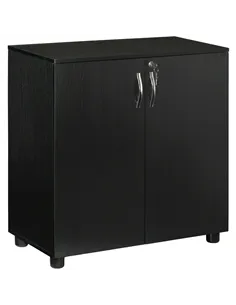 Vinsetto Two-Tier Locking Office Storage Cabinet - Black