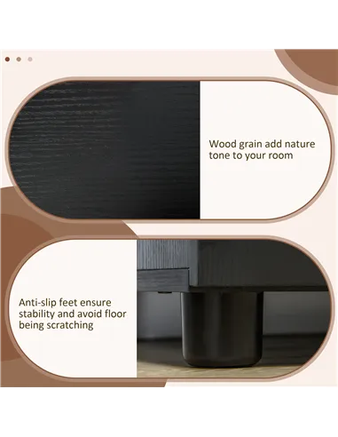 Vinsetto Two-Tier Locking Office Storage Cabinet - Black