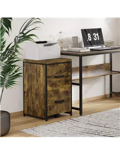 Vinsetto 2-Drawer file Cabinet, Industrial filing cabinets for Home, Hanging File Folders, Vertical Home Office Organizer for A4 2