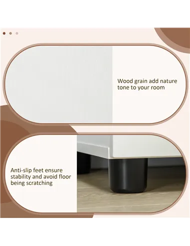 Vinsetto Two-Tier Locking Office Storage Cabinet - White