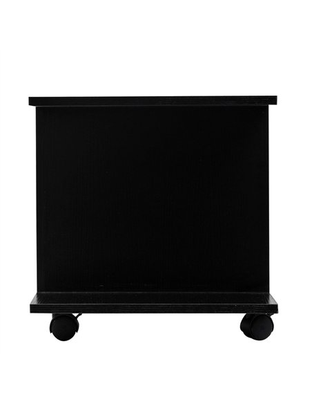 HOMCOM Modern TV Cabinet Stand Storage Shelves Table Mobile Bedroom Furniture Bookshelf Bookcase Black