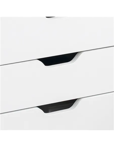 Vinsetto Seven-Drawer Filing Cabinet, with Wheels - White