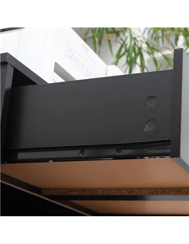 Vinsetto Printer Stand Mobile Printer Cabinet with Storage, Open Shelf, Drawer for Home Office, 60cm x 39cm x 80cm, Black