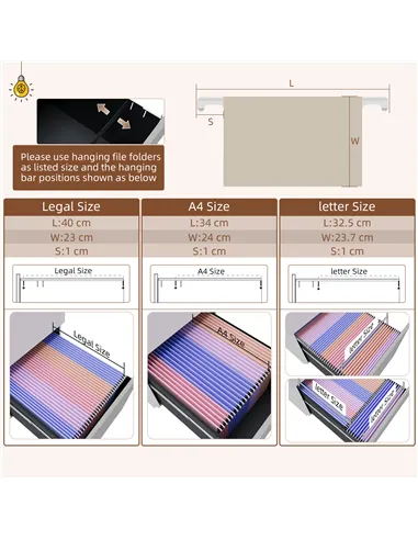 Vinsetto 2-Drawer Vertical Filing Cabinet with Lock and 5 Wheels, Steel Mobile File Cabinet, for A4, Legal and Letter Size, Pre-