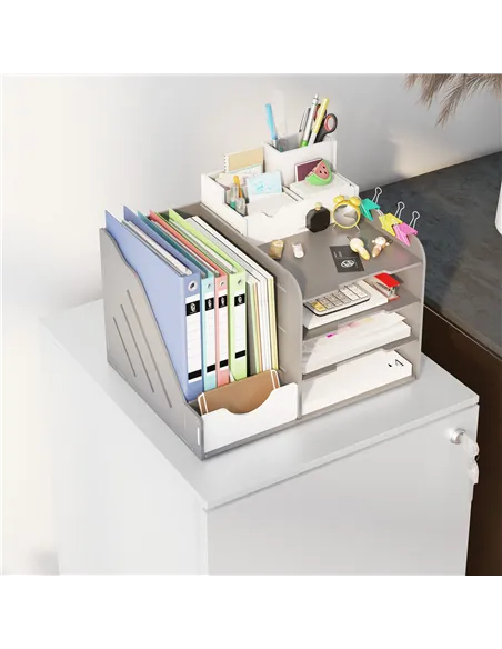 Vinsetto 2-Drawer Vertical Filing Cabinet with Lock and 5 Wheels, Steel Mobile File Cabinet, for A4, Legal and Letter Size, Pre-