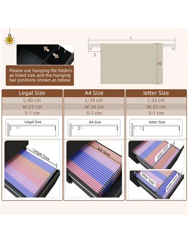 Vinsetto 2-Drawer Mobile Filing Cabinet, Steel Lockable File Cabinet for Letter, A4 and Legal Size, Pre-Assembled Body, Black