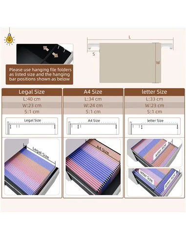 Vinsetto 3-Drawer Filing Cabinet with Lock, Mobile Steel File Cabinet for A4, Legal and Letter Size, Under Desk Drawers with Pre