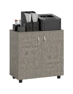 Vinsetto Two-Tier Locking Office Storage Cabinet - Grey