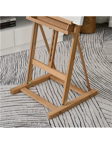 Vinsetto Wooden Easel Stand H-Frame Artist Easel with 171-230cm Adjustable Height and 0-80° Working Angles Beech Wood Art Easel 