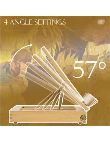 Vinsetto Wooden Table Easel Box with Storage Portable Folding Artist Easel, Natural