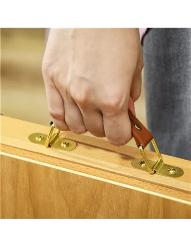 Vinsetto Wooden Table Easel Box with Storage Portable Folding Artist Easel, Natural