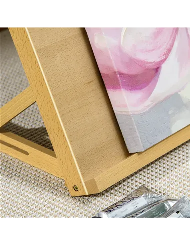 Vinsetto Desktop Table A2 Easel Craft Workstation, Adjustable Beechwood Table Top Easel, Portable Folding Artist Drawing & Sketc