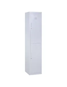 Vinsetto Locker Cabinet Storage Cold Rolled Steel w/ Shelves Vertical Cupboard Grey 38 x 46 x 180 cm