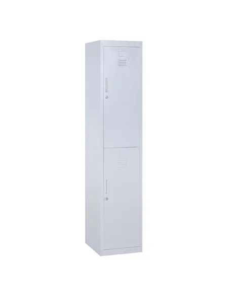 Vinsetto Locker Cabinet Storage Cold Rolled Steel w/ Shelves Vertical Cupboard Grey 38 x 46 x 180 cm