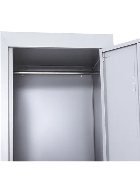 Vinsetto Locker Cabinet Storage Cold Rolled Steel w/ Shelves Vertical Cupboard Grey 38 x 46 x 180 cm
