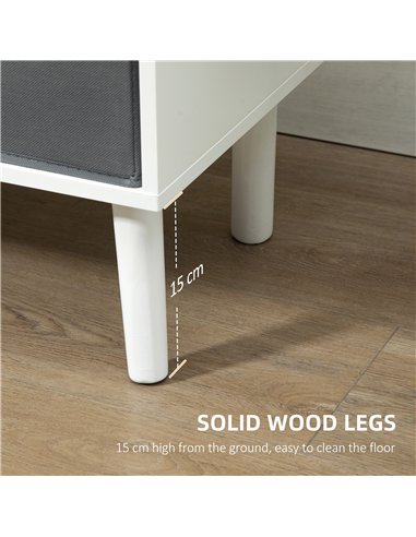 HOMCOM TV Cabinet Stand Unit for TVs up to 50'' with Foldable Drawers, Entertainment Centre for Living Room White