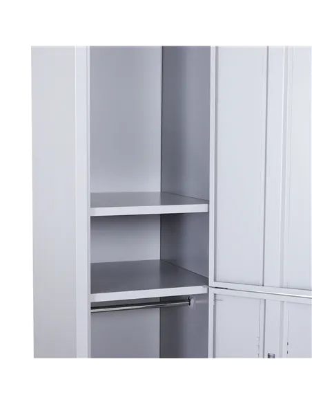 Vinsetto Locker Cabinet Storage Cold Rolled Steel w/ Shelves Vertical Cupboard Grey 38 x 46 x 180 cm