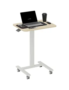 Vinsetto 68-108cm Height Adjustable Work Desk - Wood-Effect/White