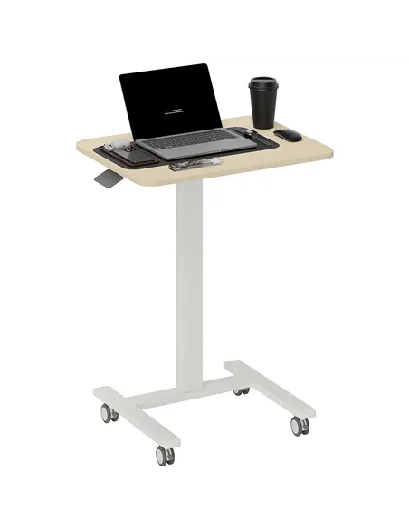 Vinsetto 68-108cm Height Adjustable Work Desk - Wood-Effect/White