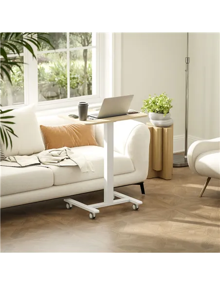 Vinsetto 68-108cm Height Adjustable Work Desk - Wood-Effect/White