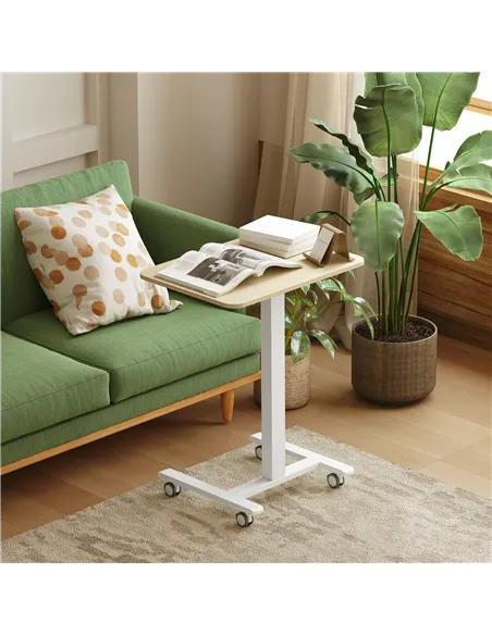 Vinsetto 68-108cm Height Adjustable Work Desk - Wood-Effect/White