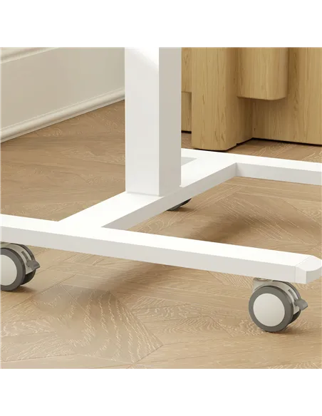 Vinsetto 68-108cm Height Adjustable Work Desk - Wood-Effect/White