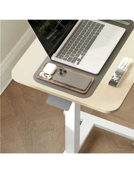 Vinsetto 68-108cm Height Adjustable Work Desk - Wood-Effect/White