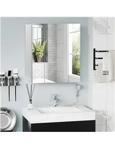 kleankin Wall Mounted Mirror Cabinet - White 2