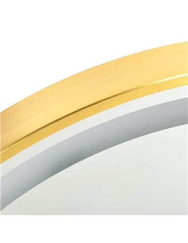 kleankin Round LED Bathroom Mirror, Dimmable Lighted Wall Mount Mirror with 3 Colours, Time Display, Memory Function, Hardwired