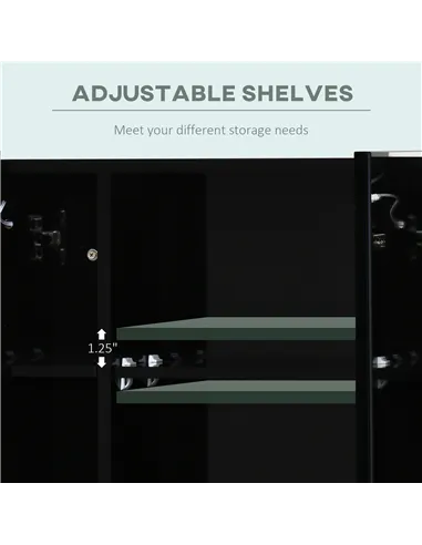 kleankin LED Bathroom Cabinet with Mirror, Wall Mounted Dimmable Brightness Storage Organiser with 3 Mirrored Doors and Adjustab