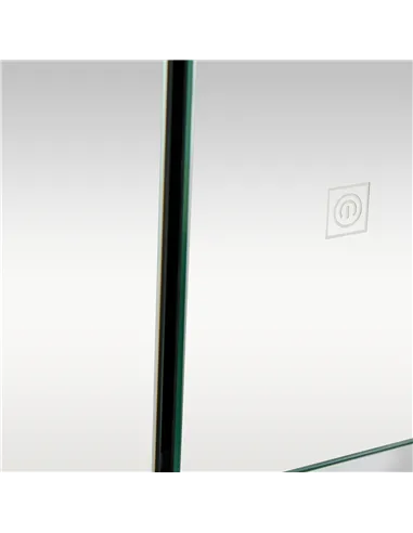 kleankin LED Bathroom Cabinet with Mirror, Wall Mounted Dimmable Brightness Storage Organiser with 3 Mirrored Doors and Adjustab