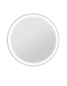 kleankin Round Bathroom Mirror with LED Lights, Wall Mount Dimmable Makeup Mirror with 3 Temperature Colours, Defogging Film and