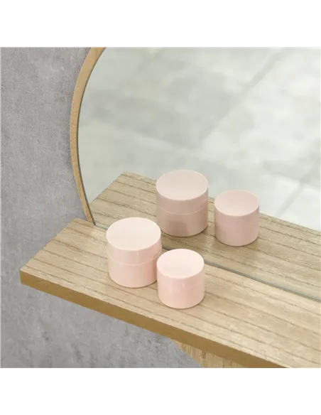 kleankin 45cm Round Home Mirror, with Shelf - Natural Wood Effect