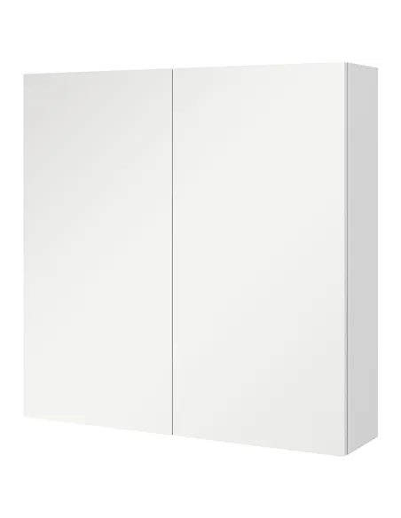 kleankin Bathroom Mirror Cabinet, Wall Mounted Bathroom Storage Cupboard with Adjustable Shelf, 60W x 15D x 60Hcm, High Gloss Wh