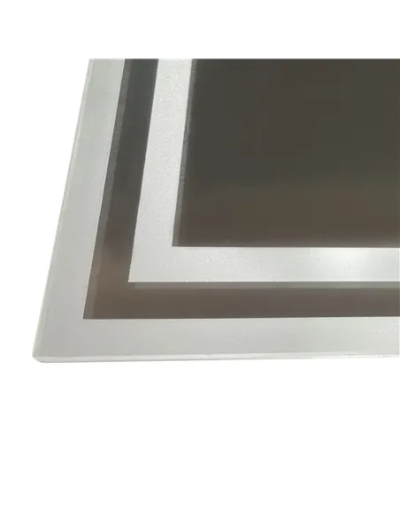 kleankin LED Bathroom Mirror with Lights, Illuminated Makeup Mirror, Vanity Mirror with 3 Colour, Smart Touch, Anti-Fog