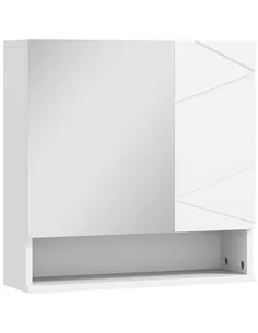 kleankin Wall Mounted Bathroom Storage Cupboard - White