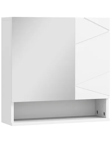 kleankin Wall Mounted Bathroom Storage Cupboard - White