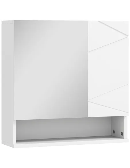 kleankin Wall Mounted Bathroom Storage Cupboard - White
