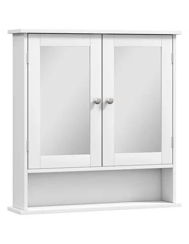 kleankin Bathroom Wall Storage Cabinet - White